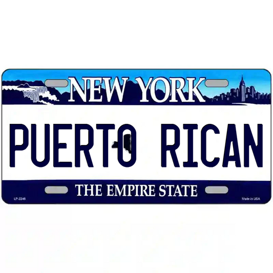 Puerto Rican New York Blue Metal Sign