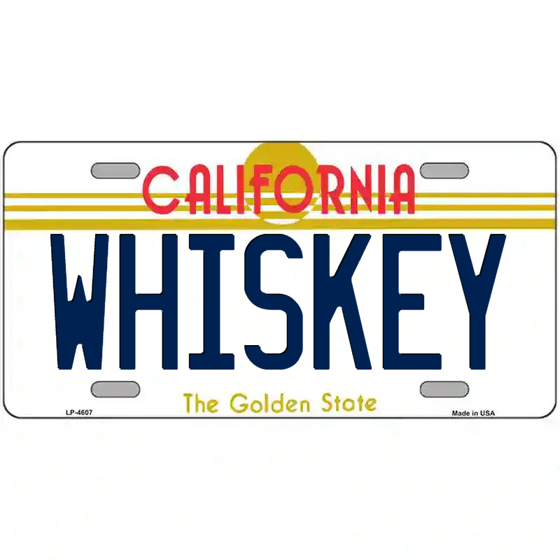 Whiskey California Metal Sign