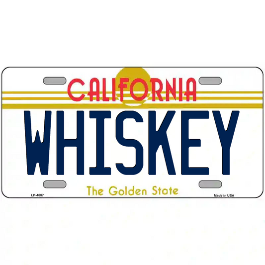 Whiskey California Metal Sign