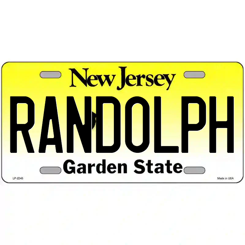 Randolph New Jersey Metal Sign