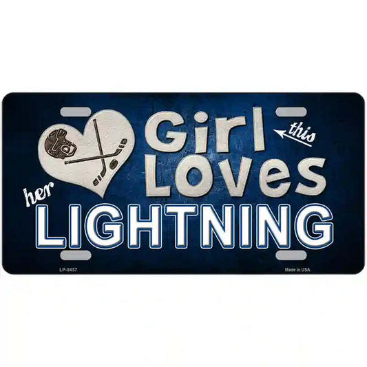 This Girl Loves Her Lightning Metal Sign