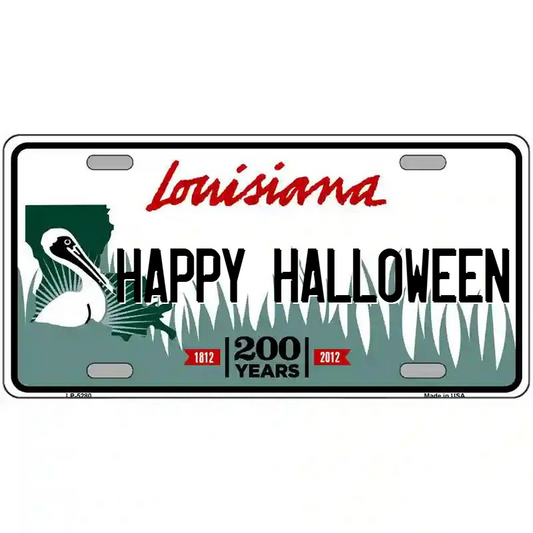 Happy Halloween Louisiana Metal Sign