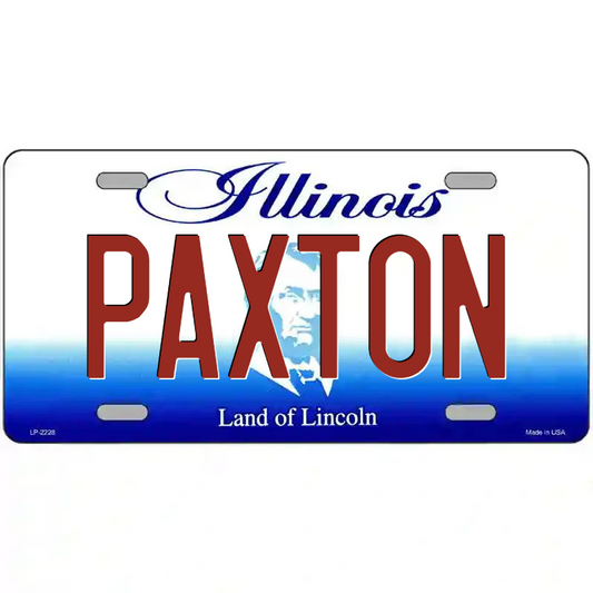 Paxton Illinois Metal Sign