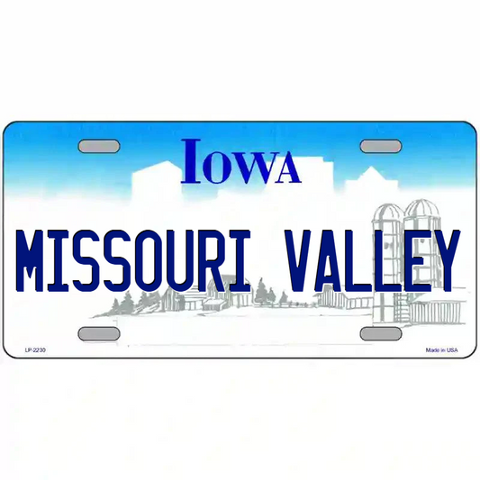 Missouri Valley Iowa Metal Sign