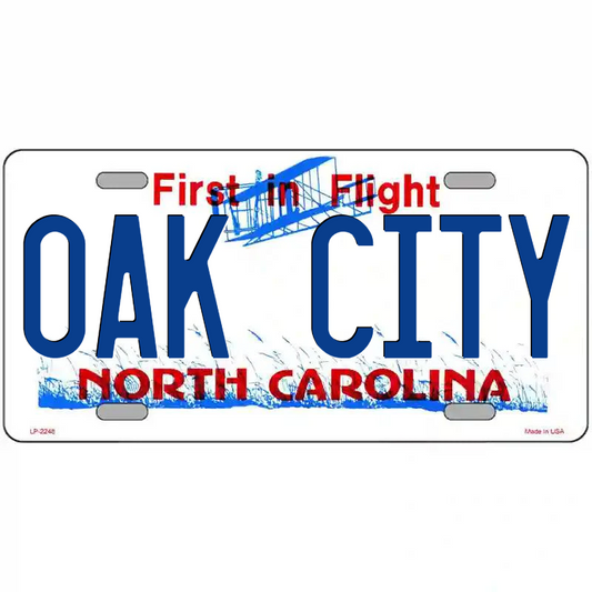 Oak City North Carolina Metal Sign