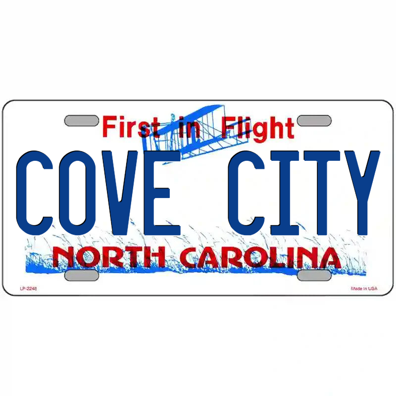 Cove City North Carolina Metal Sign