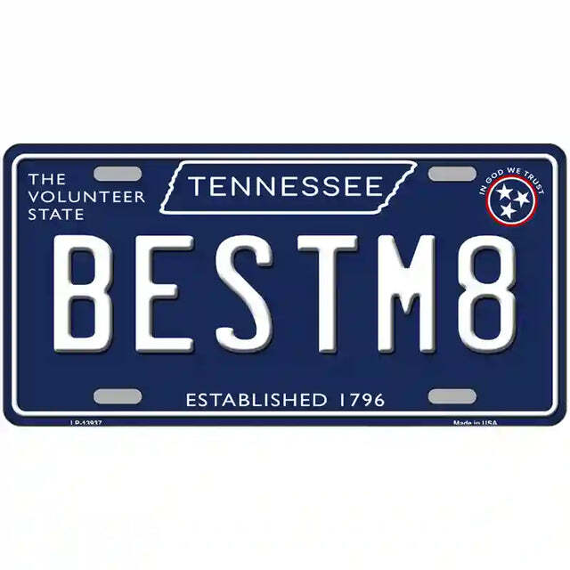Best M8 Tennessee Blue Metal Sign