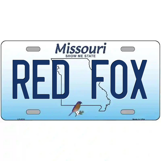 Red Fox Missouri Metal Sign