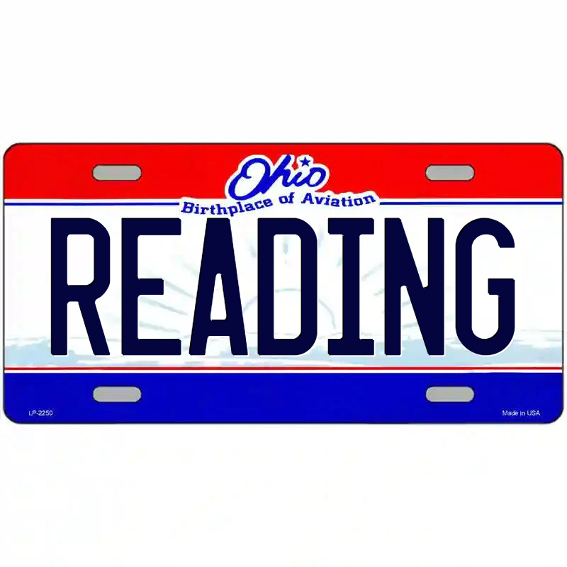Reading Ohio Metal Sign