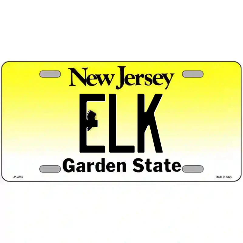 Elk New Jersey Metal Sign