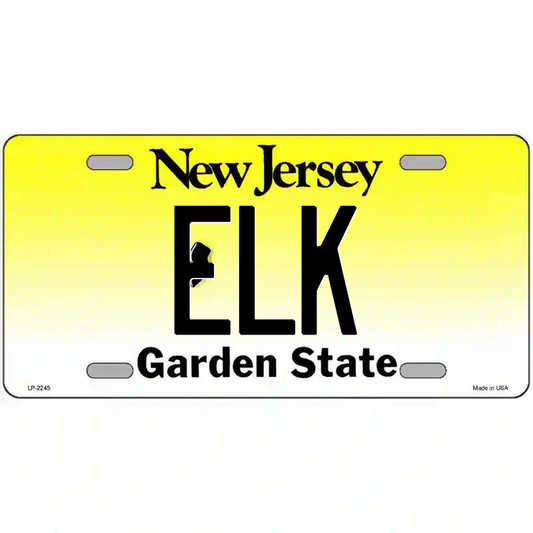 Elk New Jersey Metal Sign