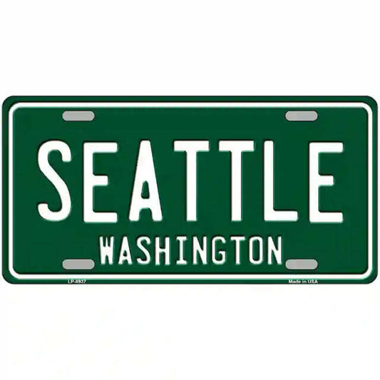 Seattle Washington Green Metal Sign