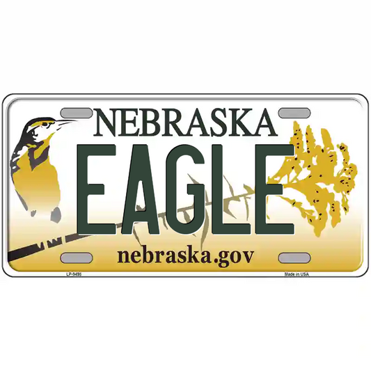 Eagle Nebraska Metal Sign