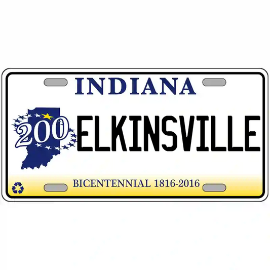 Elkinsville Indiana Bicentennial Metal Sign