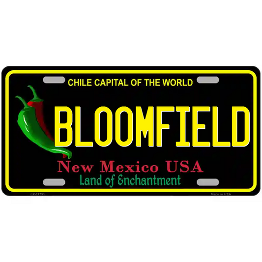 Bloomfield New Mexico Black Metal Sign
