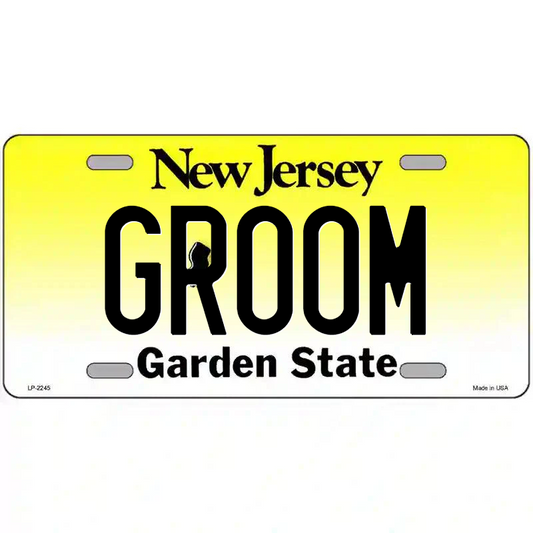 Groom New Jersey Metal Sign