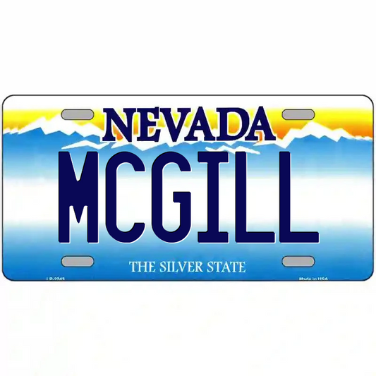 McGill Nevada Metal Sign