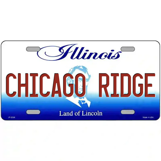 Chicago Ridge Illinois Metal Sign