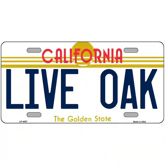Live Oak California Metal Sign