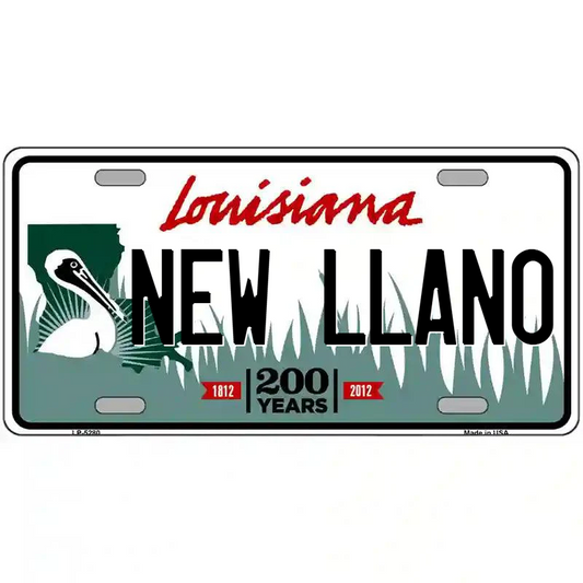 New Llano Lousiana Metal Sign