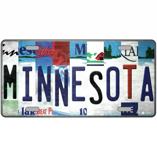 Minnesota Strip Art Metal Sign
