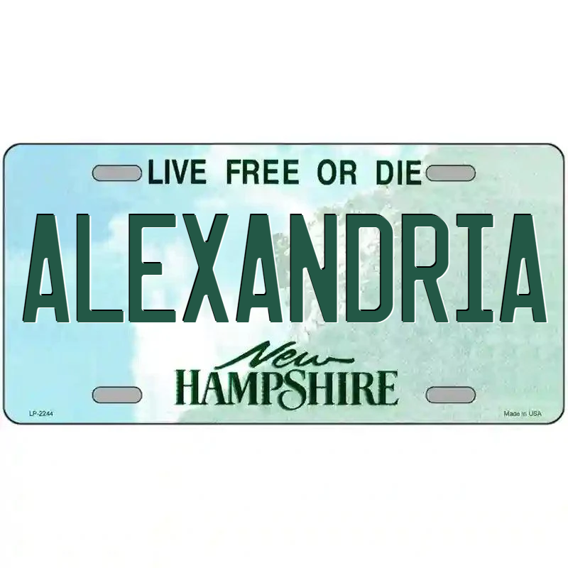 Alexandria New Hampshire Metal Sign