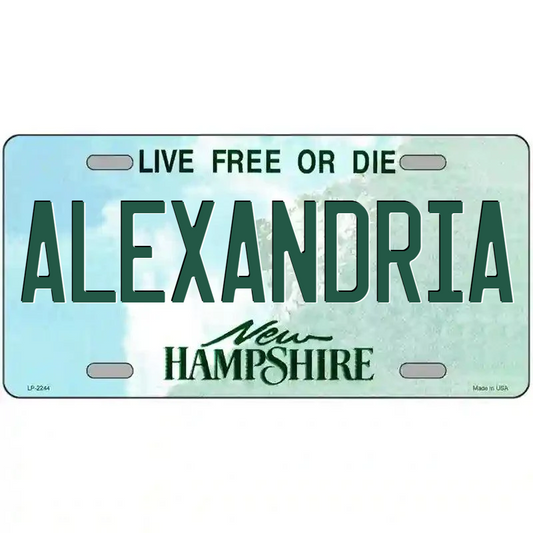 Alexandria New Hampshire Metal Sign