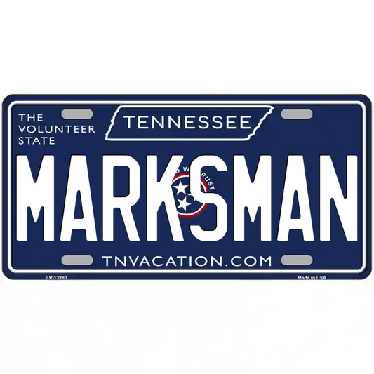 Marksman Tennessee Blue Metal Sign