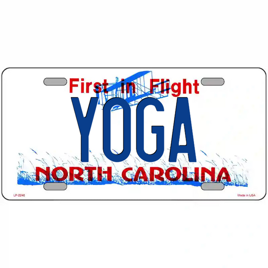 Yoga North Carolina Metal Sign