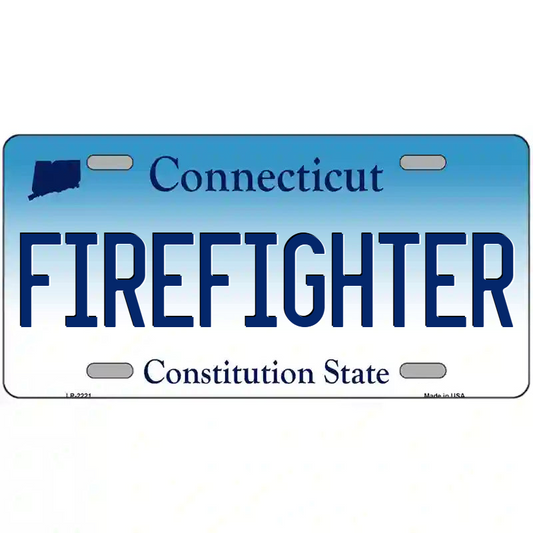 Firefighter Connecticut Metal Sign