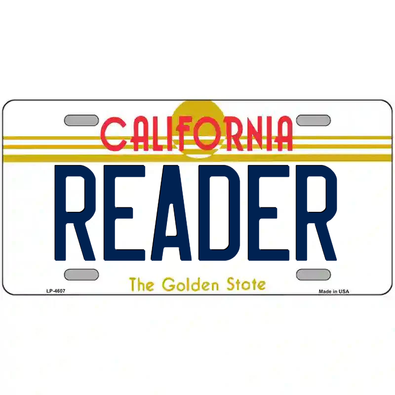 Reader California Metal Sign