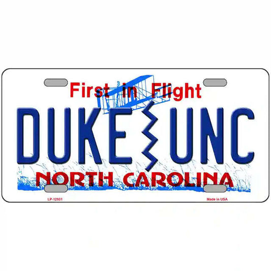 Duke / UNC North Carolina Metal Sign