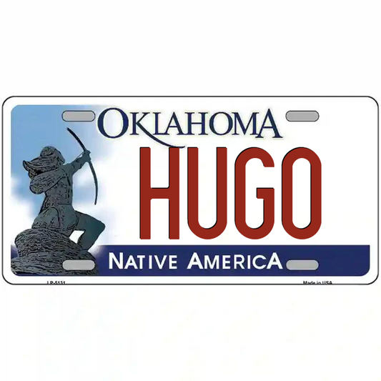 Hugo Oklahoma Metal Sign