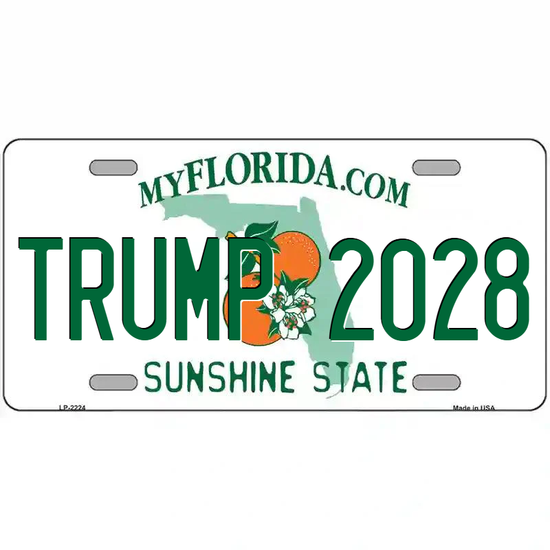 Trump 2028 Florida Metal Sign