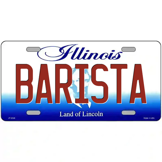 Barista Illinois Metal Sign