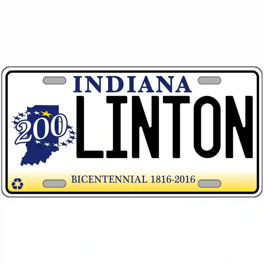 Linton Indiana Bicentennial Metal Sign