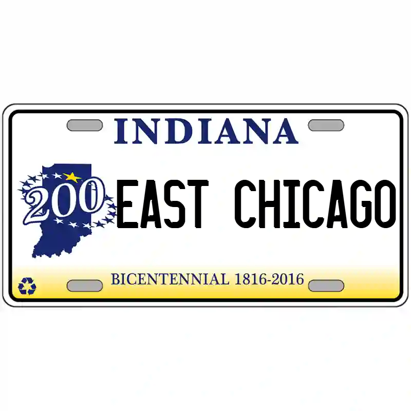East Chicago Indiana Bicentennial Metal Sign
