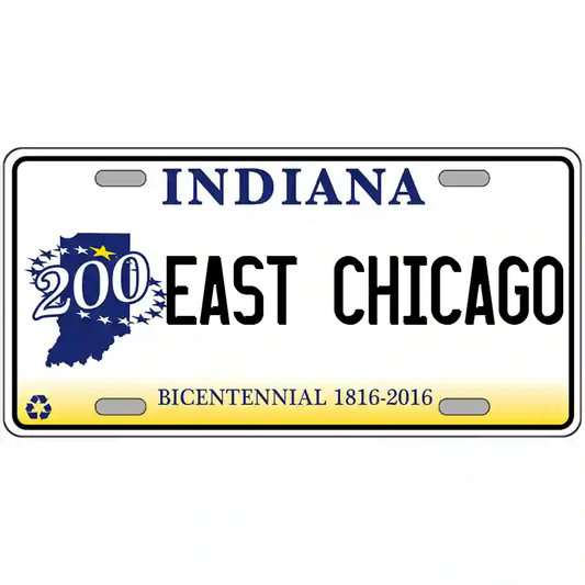 East Chicago Indiana Bicentennial Metal Sign