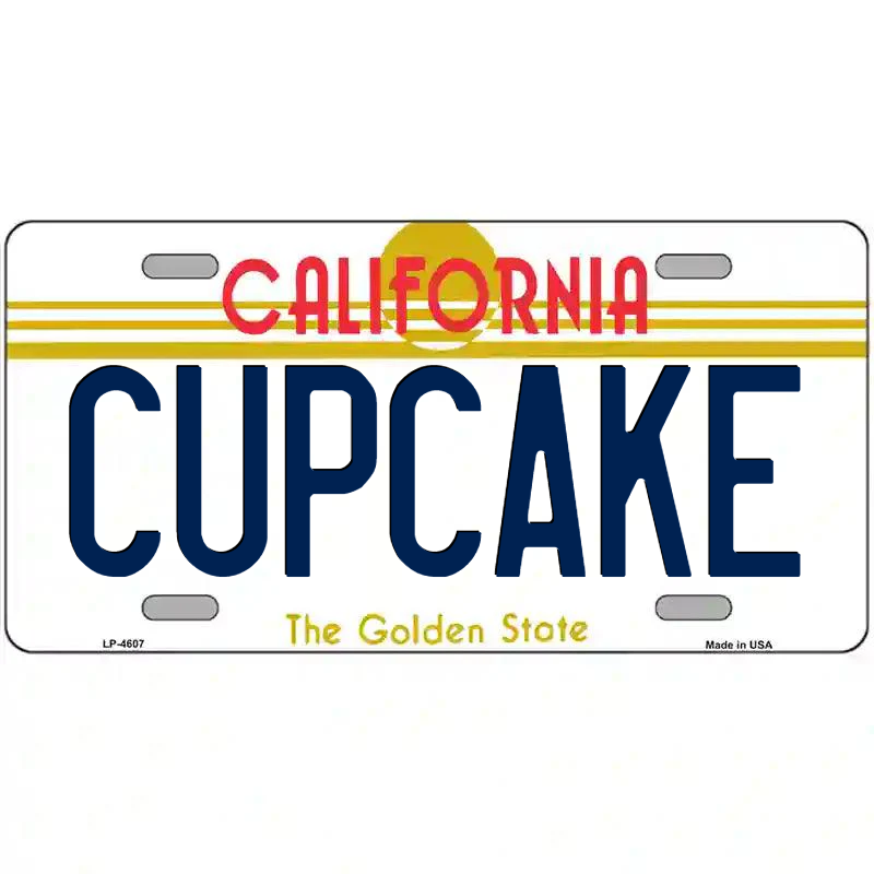 Cupcake California Metal Sign
