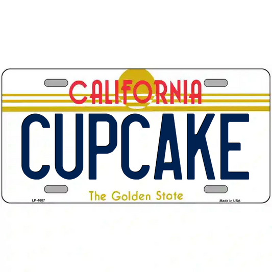 Cupcake California Metal Sign