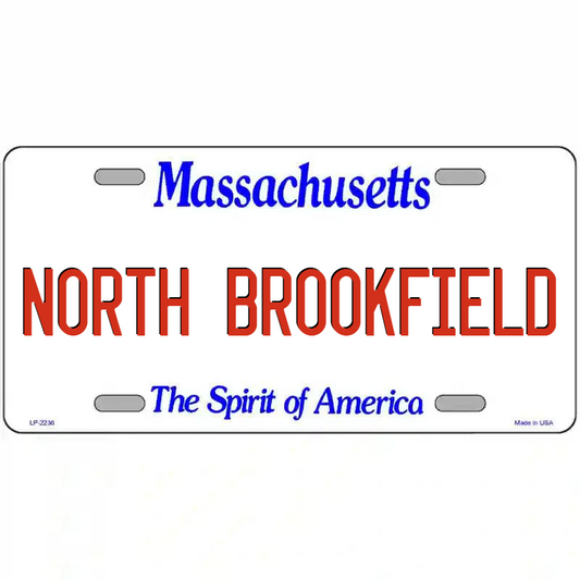 North Brookfield Massachusetts Metal Sign