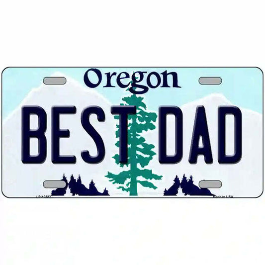 Best Dad Oregon Metal Sign