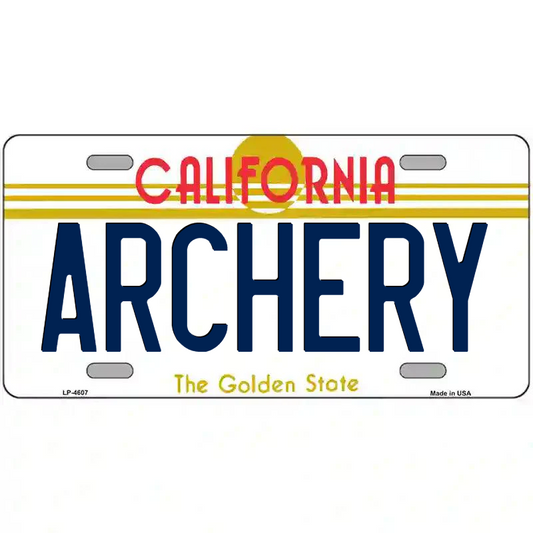 Archery California Metal Sign