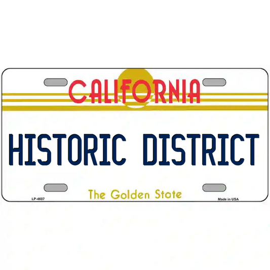 Historic District California Metal Sign