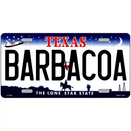 Barbacoa Texas Metal Sign