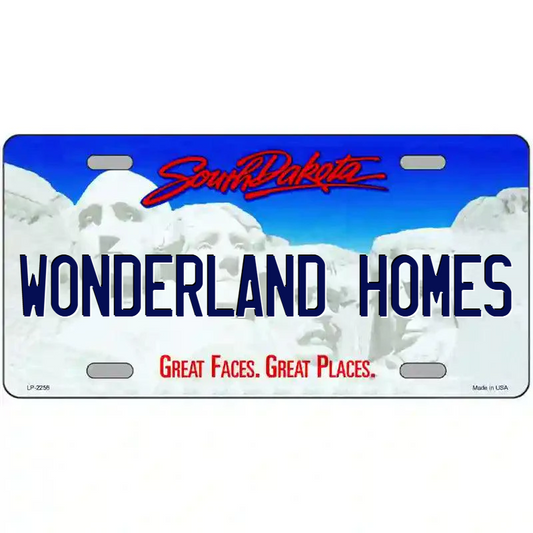Wonderland Homes South Dakota Metal Sign
