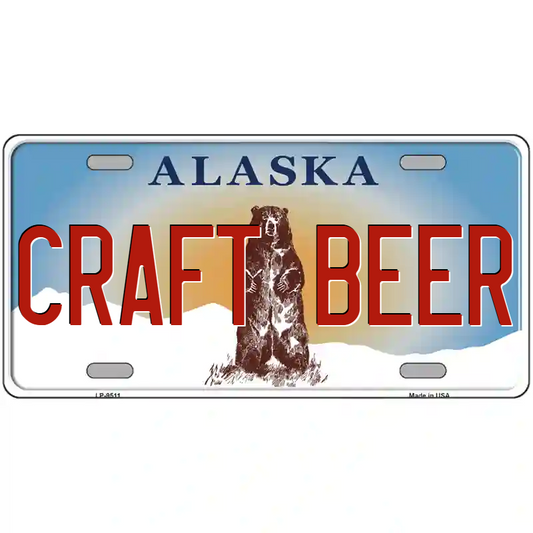 Craft Beer Alaska Metal Sign