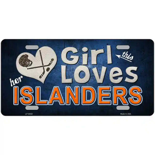 This Girl Loves Her Islanders Metal Sign