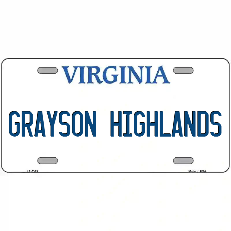 Grayson Highlands Virginia Metal Sign