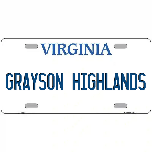 Grayson Highlands Virginia Metal Sign